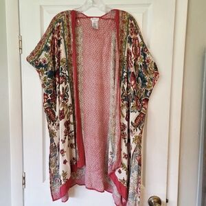 Xhilaration Pink Patterned Kimono